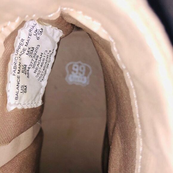 Womens Booties Beige Faux Suede Ankle Boot Zipper Size 8 - Picture 10 of 12